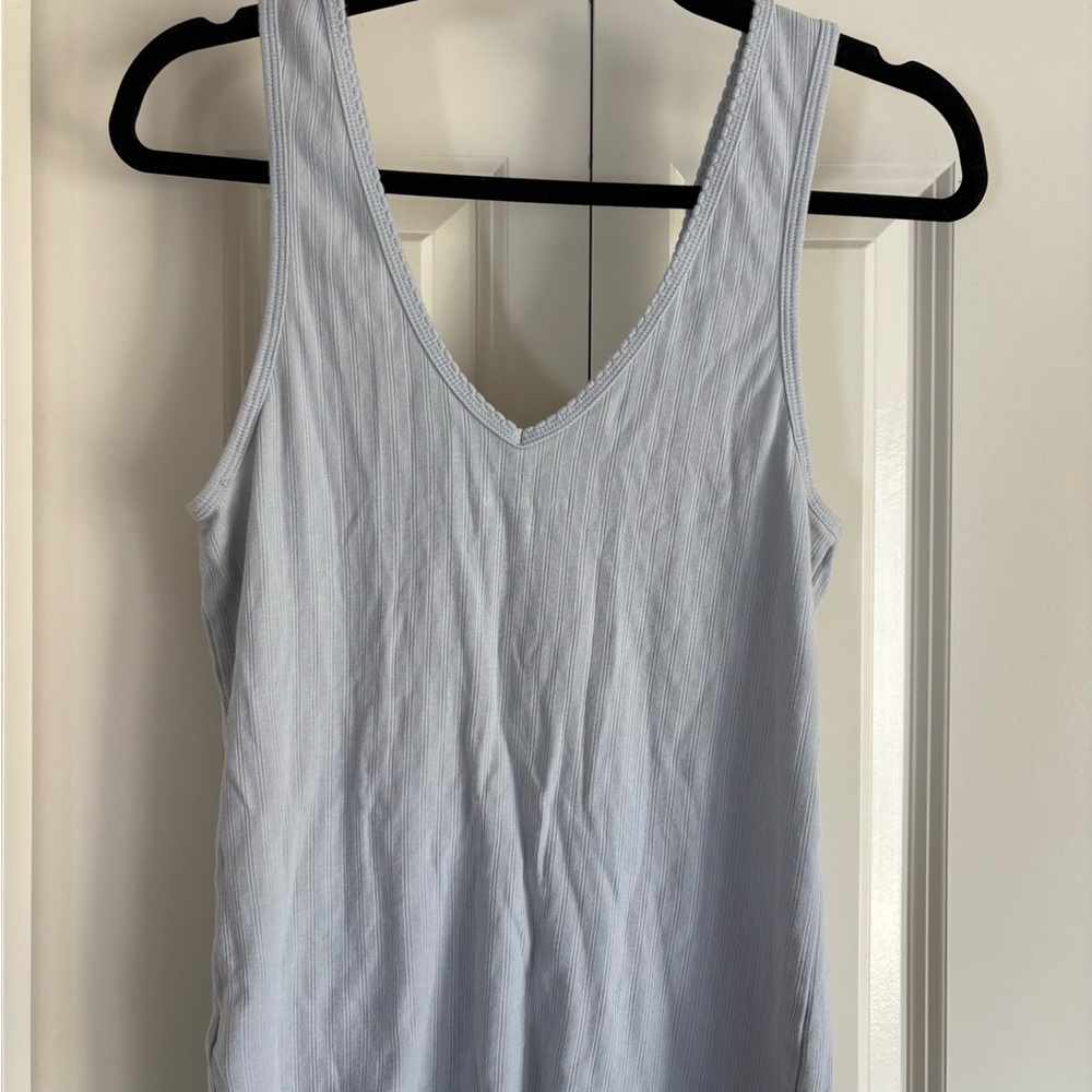 Everlane Blue Sleeveless Tank Top
